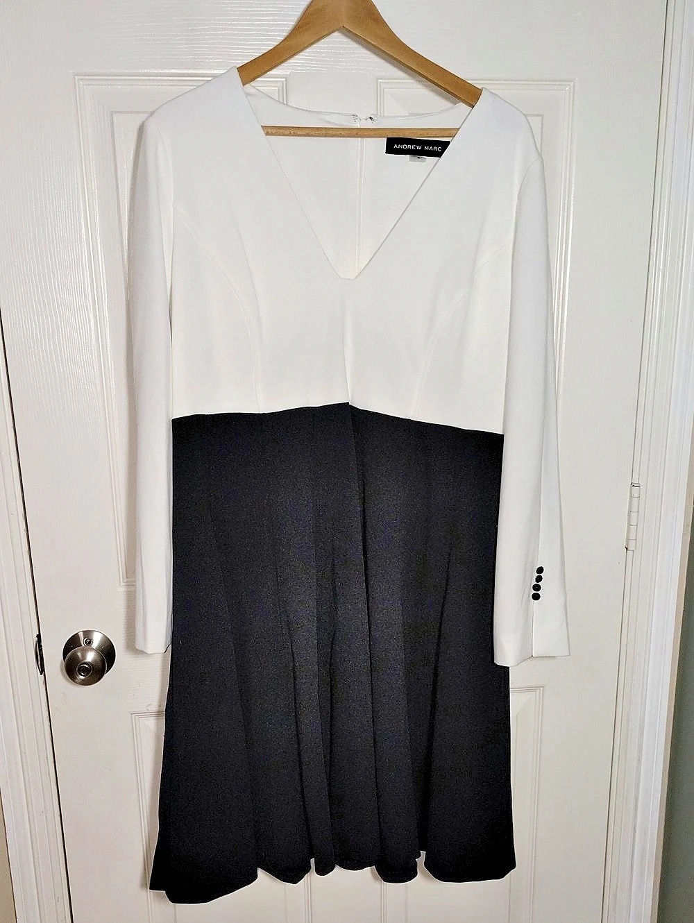 Andrew Marc Color Block Mini Dress Size 16 Like New